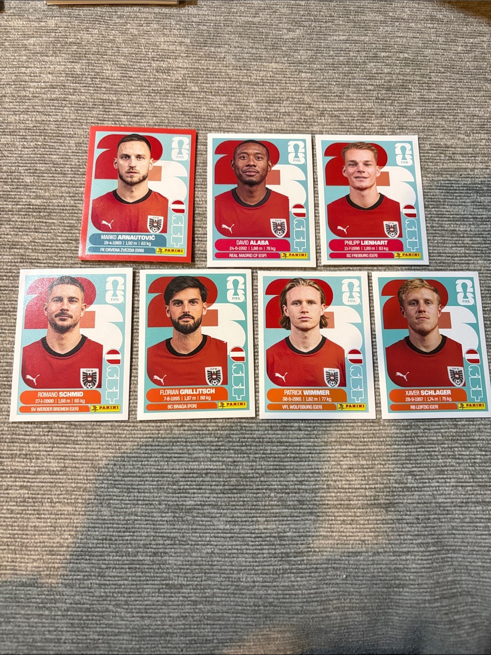 Panini FIFA World Cup 2026 - Austria Player Sticker
